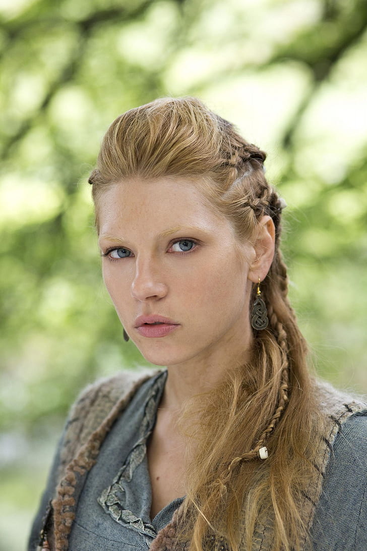 Women, Redhead, Blue Eyes, Katheryn Winnick, Lagertha - Katheryn Winnick Vikings Season 1 - HD Wallpaper 