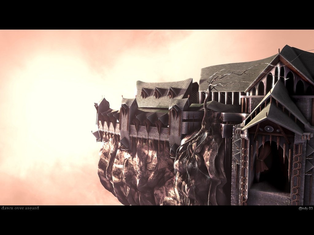 Dawn Over Asgard - Asgard - HD Wallpaper 