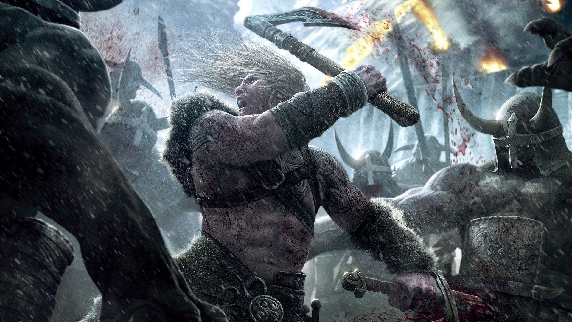 Viking Battle - HD Wallpaper 