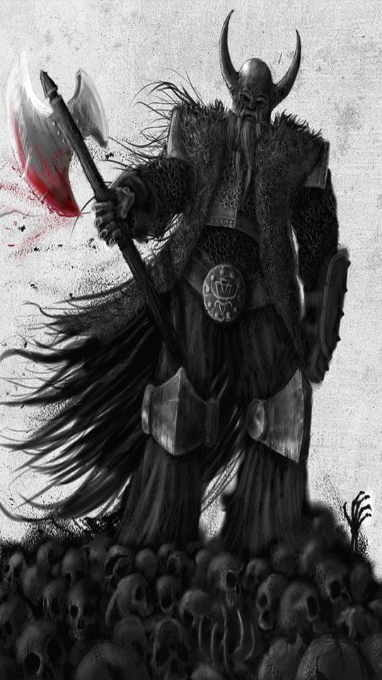 Warrior On Pile Of Skulls - HD Wallpaper 