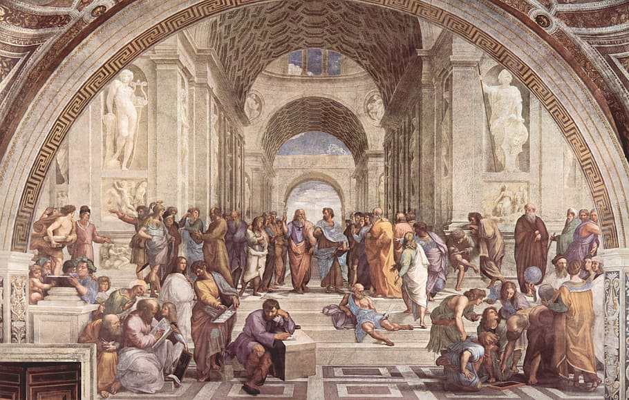 Raphael (stanza Della Segnatura In The Vatican En - HD Wallpaper 