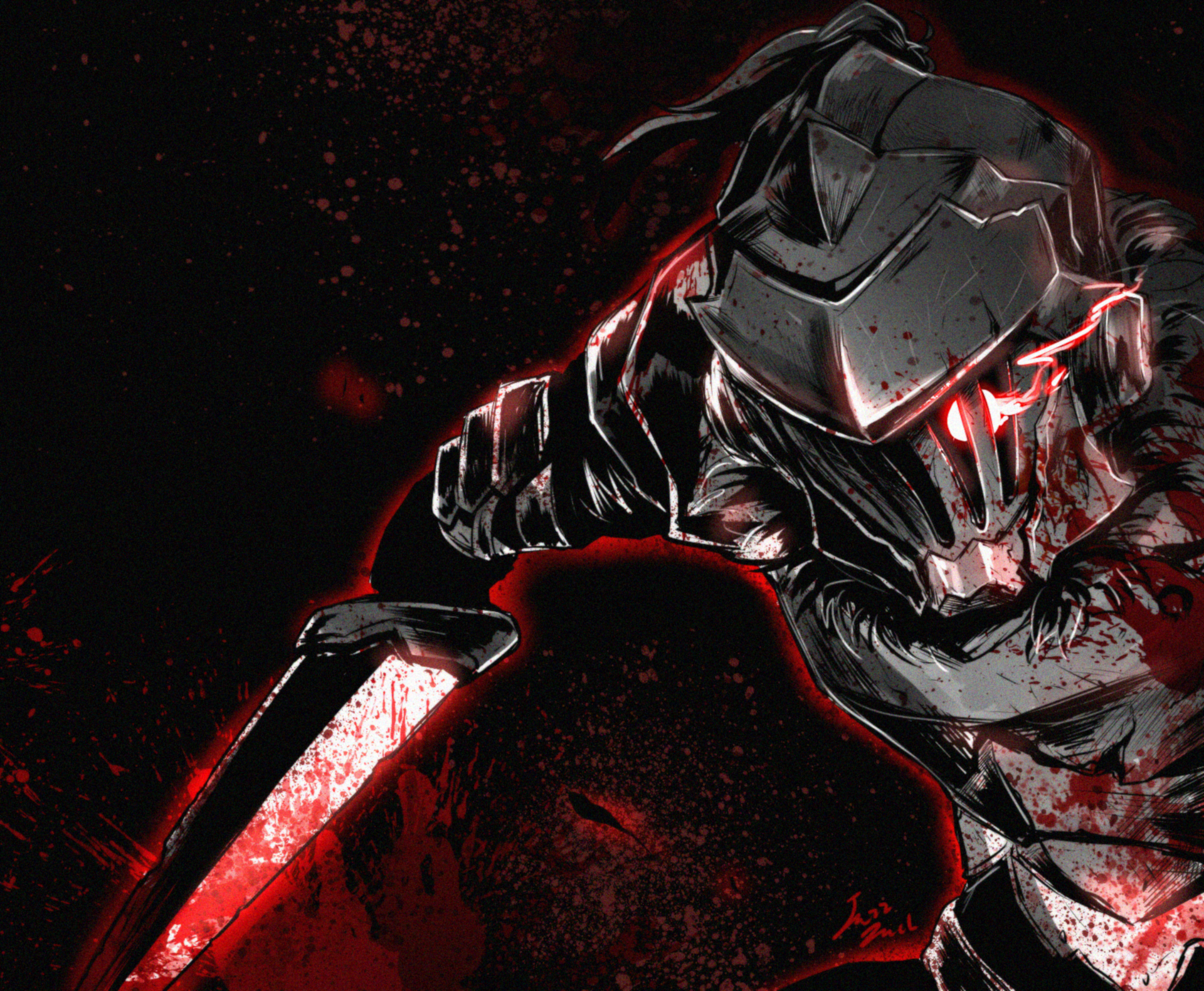 Goblin Slayer Red Eyes - HD Wallpaper 