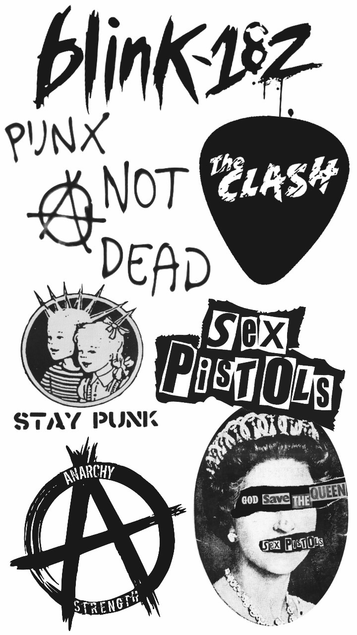 Anarchy, Blink 182, And Wallpaper Image - Pistols God Save The Queen - HD Wallpaper 
