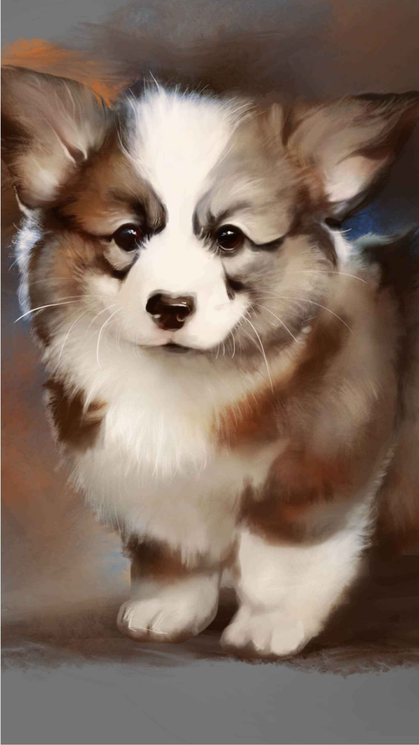 Арт Аниме Щенок Корги - HD Wallpaper 