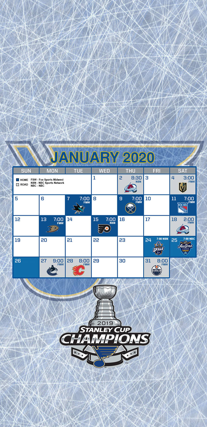St Louis Blues December 2019 Schedule 720x1480 Wallpaper teahub.io