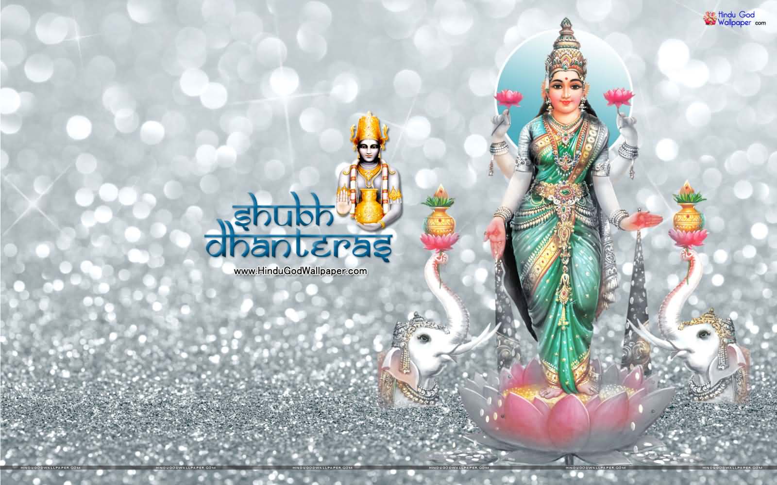 Shubh Dhanteras Goddess Lakshmi And Lord Kuber Wallpaper - Dhanteras Hd Images Download - HD Wallpaper 