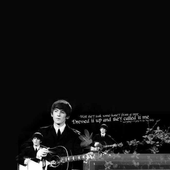 Download Mobile Wallpaper Music, People, Artists, Men, - George Harrison Beatles - HD Wallpaper 