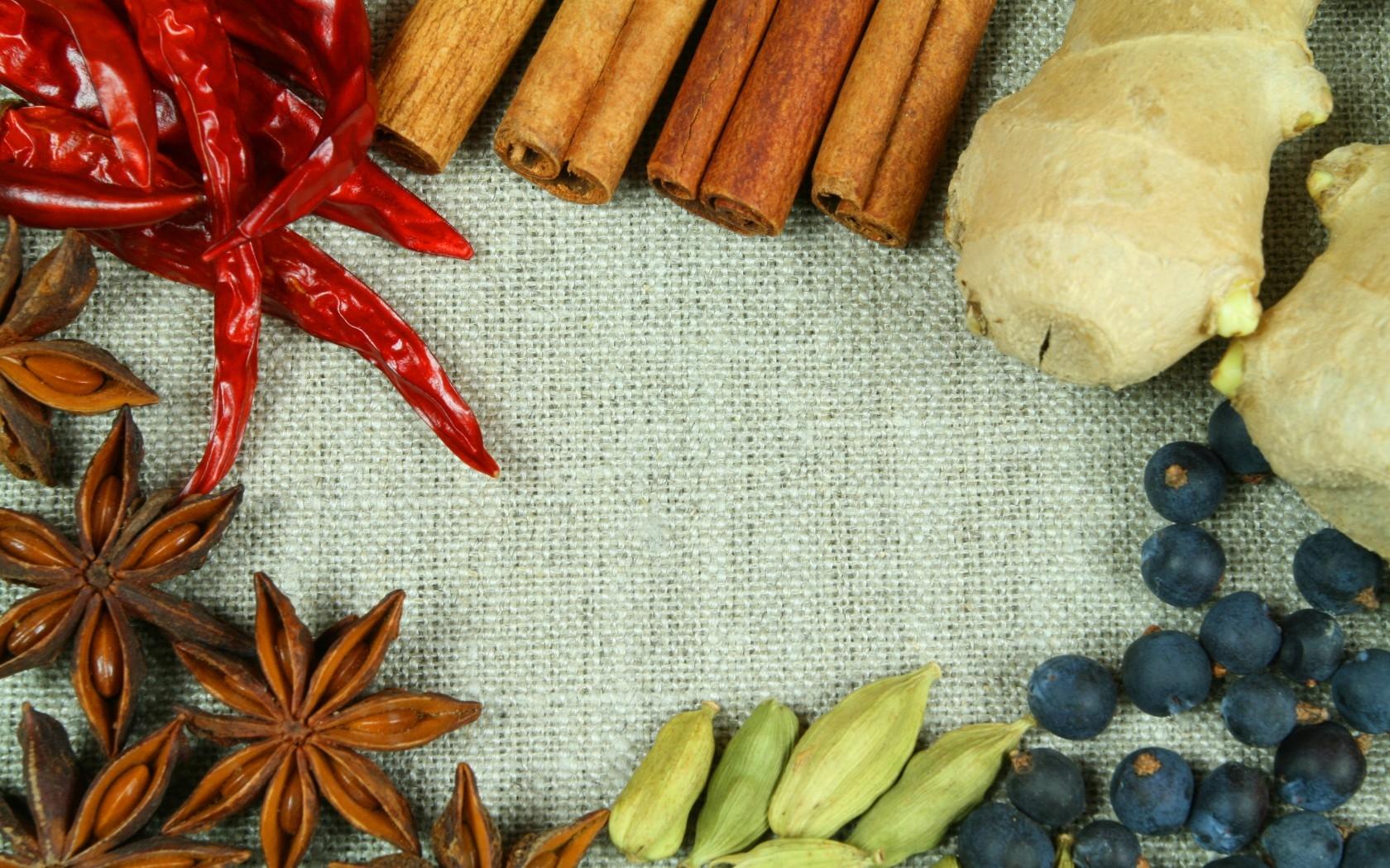 Cinnamon, Black Pepper, Star Anise - Background Herbs And Spices - HD Wallpaper 