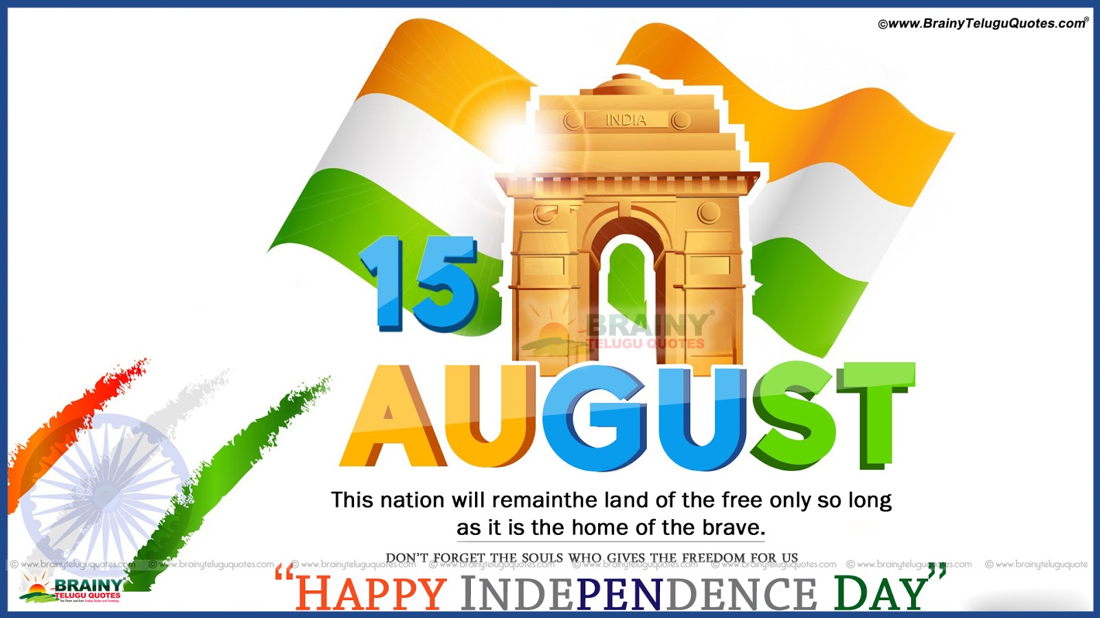 Here Is Independence Day Quotes, Independence Day Greetings, - Independent Day Wish Quotes - HD Wallpaper 