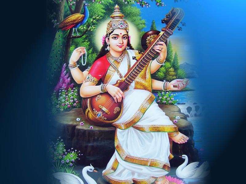 Maa Saraswati Hd - HD Wallpaper 