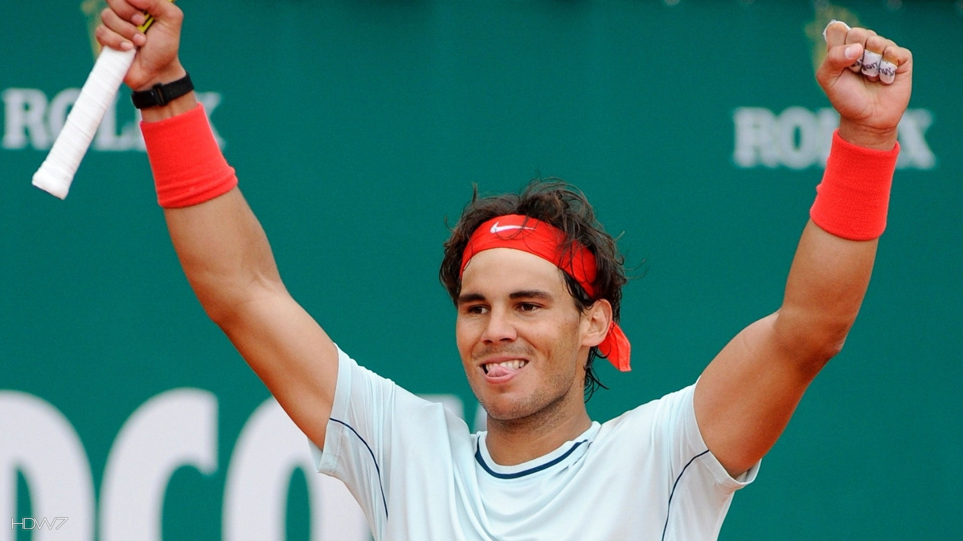 Nadal Celebrates Victory Monte Carlo Wallpaper - Soft Tennis - HD Wallpaper 