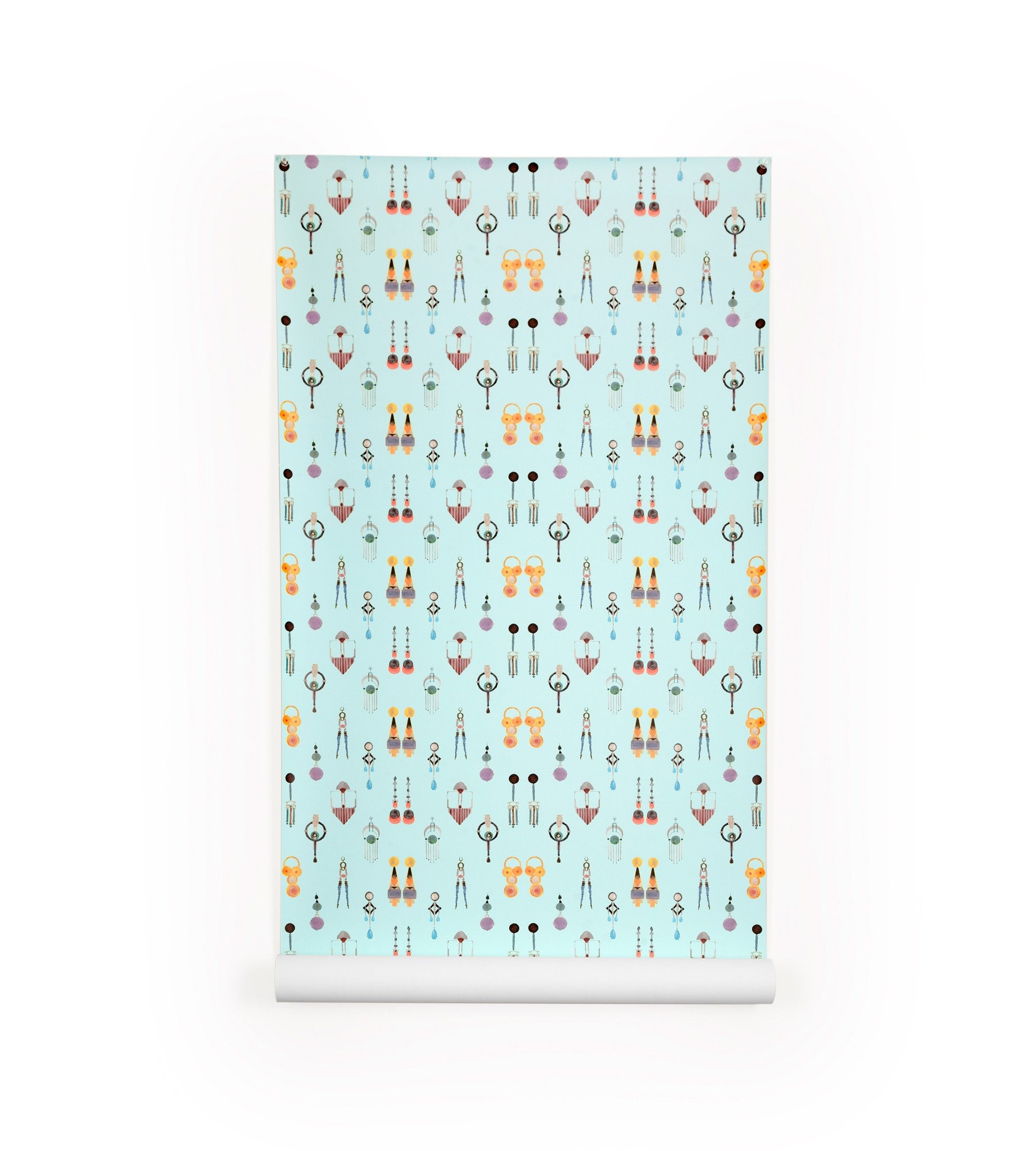 Earrings On Tiffany Blue Wallpaper - HD Wallpaper 