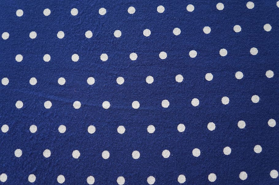 Blue And White Polka-dot Textile, Texture, Weis, Background, - HD Wallpaper 