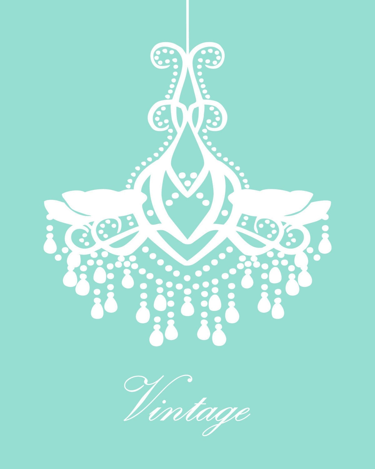 Original Hd Wallpaper Tiffany Blue Desktop Wallpaper - Chandelier Print - HD Wallpaper 