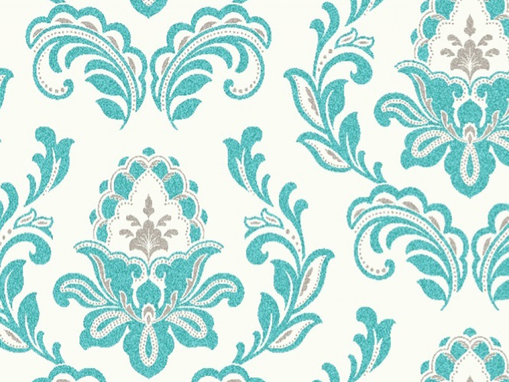Swirl Clipart Tiffany Blue - Damask Teal Background - HD Wallpaper 