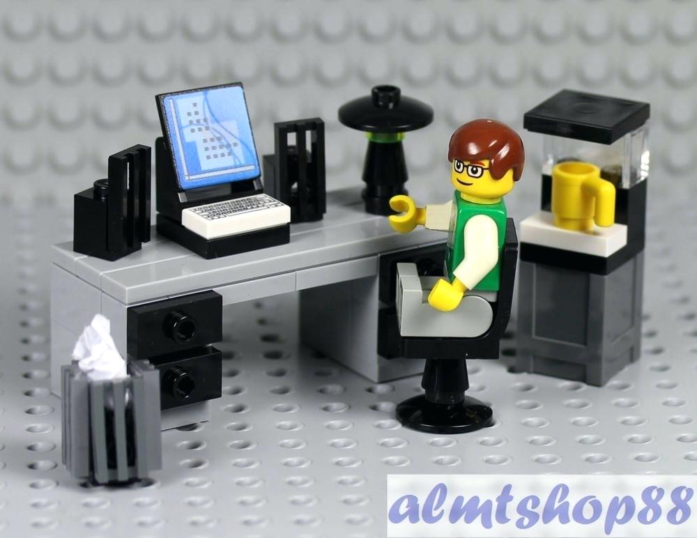 Lego Desk Details About Office Worker W Desk Water - Lego - HD Wallpaper 
