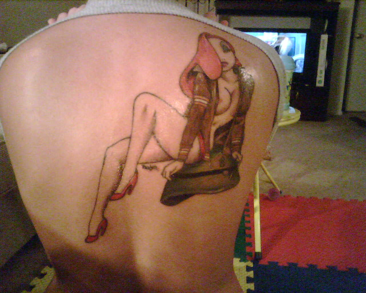 Firefighter Jessica Rabbit - Tattoo - HD Wallpaper 