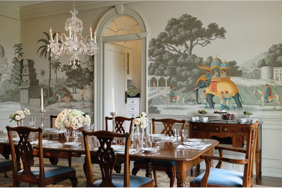 Formal Dining Room Wall Paper - HD Wallpaper 