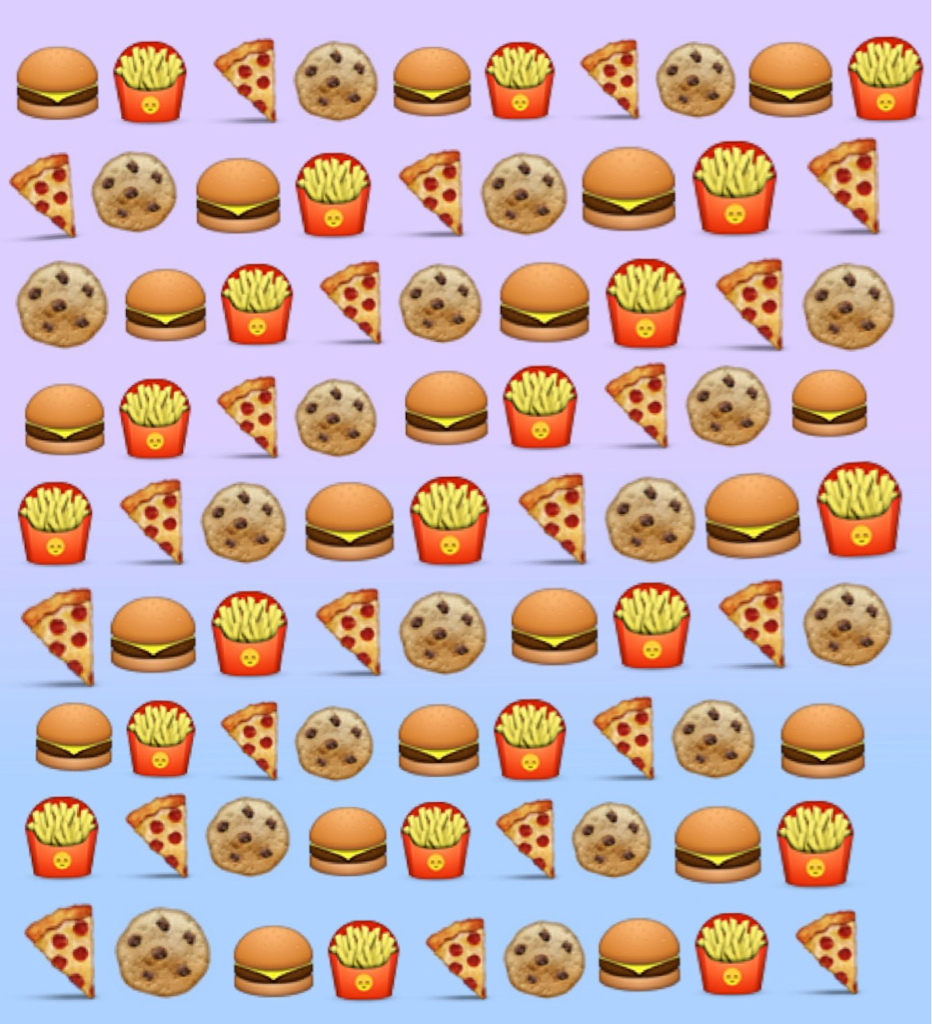 Food, Pizza, And Emoji Image - Food Emoji Background - HD Wallpaper 