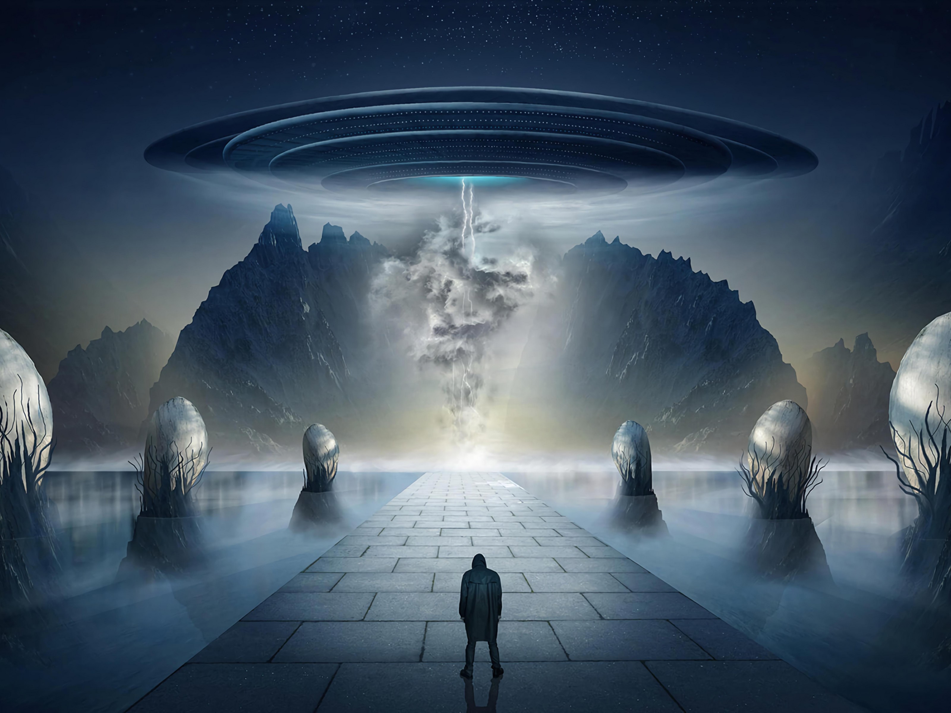 Wallpaperscraft Ufo - HD Wallpaper 