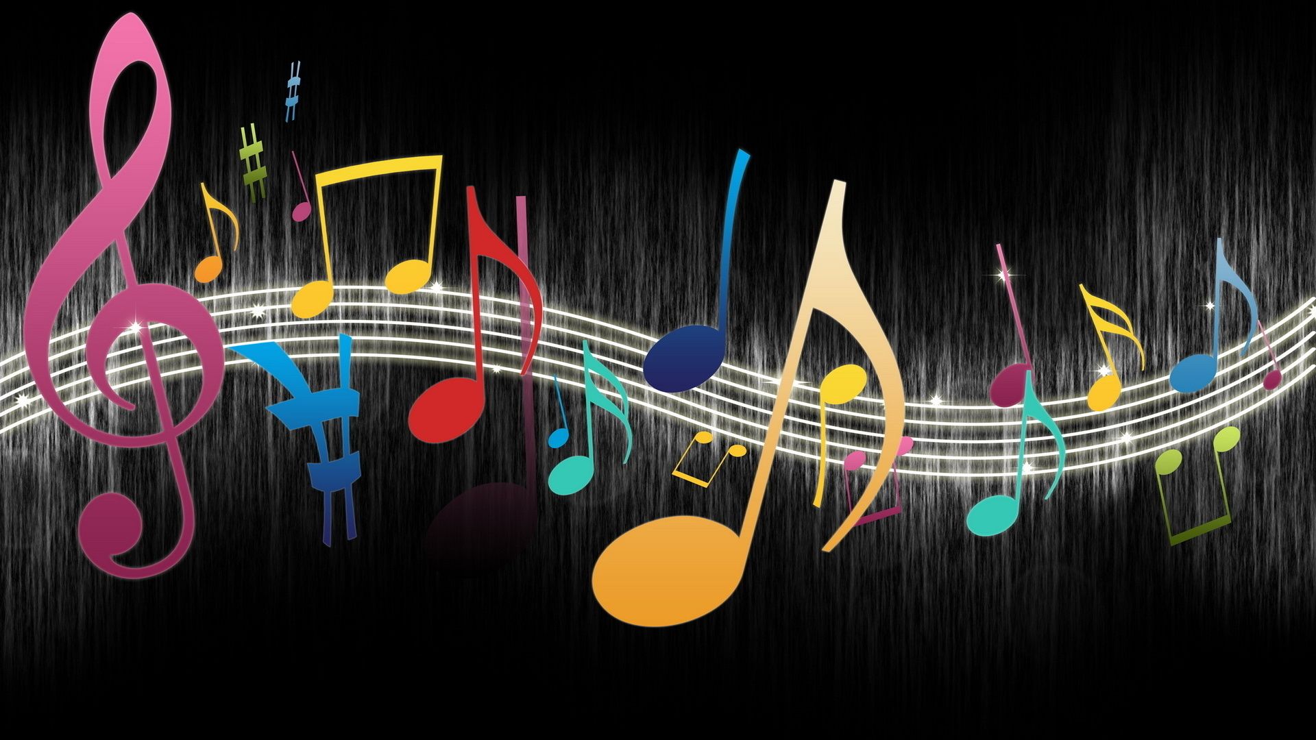 Music Sound Song Desktop Abstract Design Disco Illustration - Music Notes Hd - HD Wallpaper 