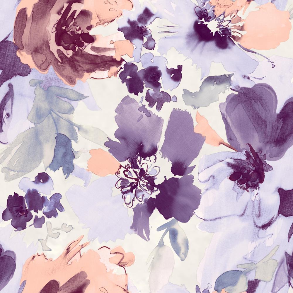 Floral Wallpaper Purple - HD Wallpaper 