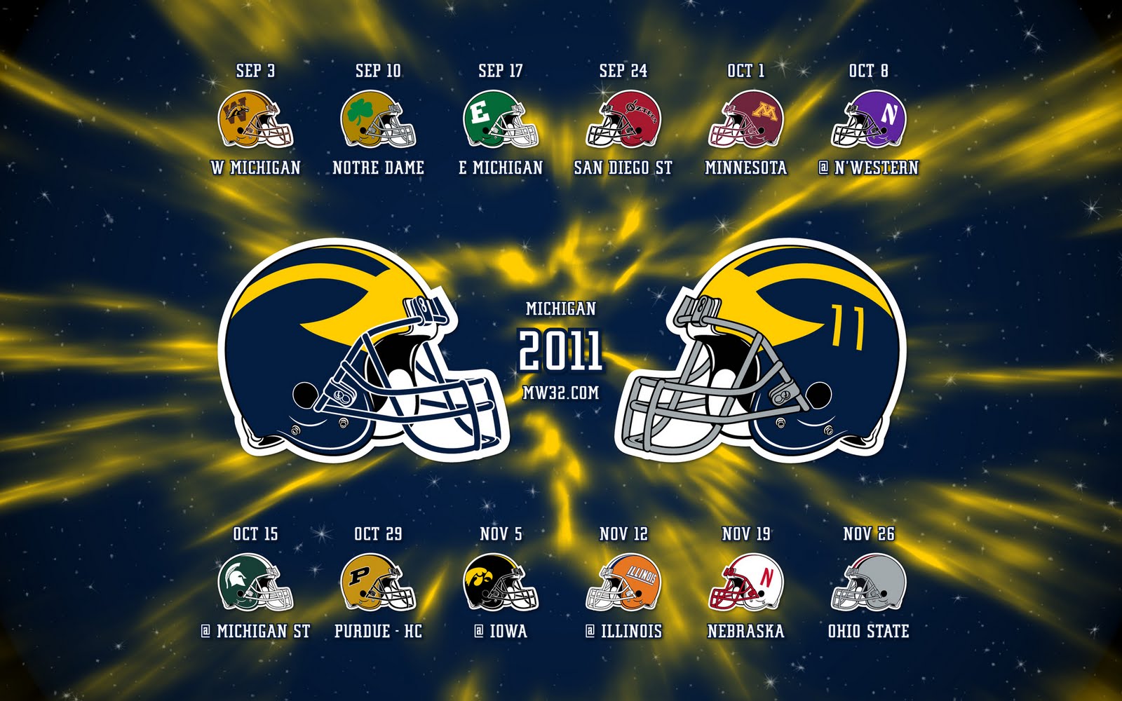 Football Wolverines Wallpaper Michigan University - HD Wallpaper 