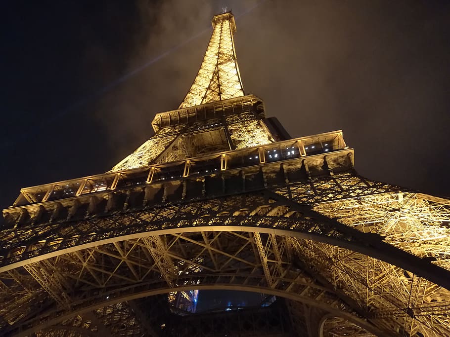 Paris, Eiffel Tower, France, Tour Eiffel, Light, Night, - HD Wallpaper 