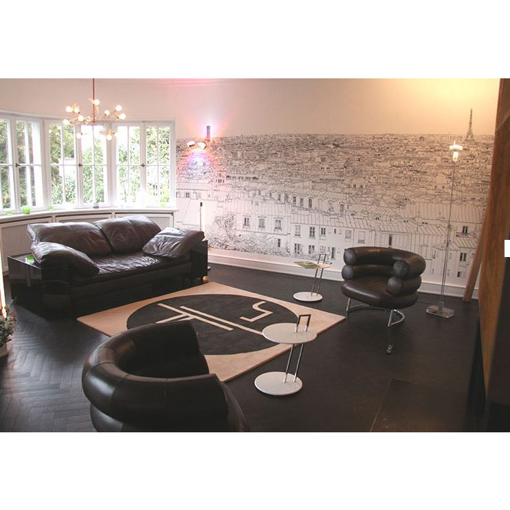 Vue De Paris Montparnasse Tour Eiffel Wallpaper - Living Room - HD Wallpaper 