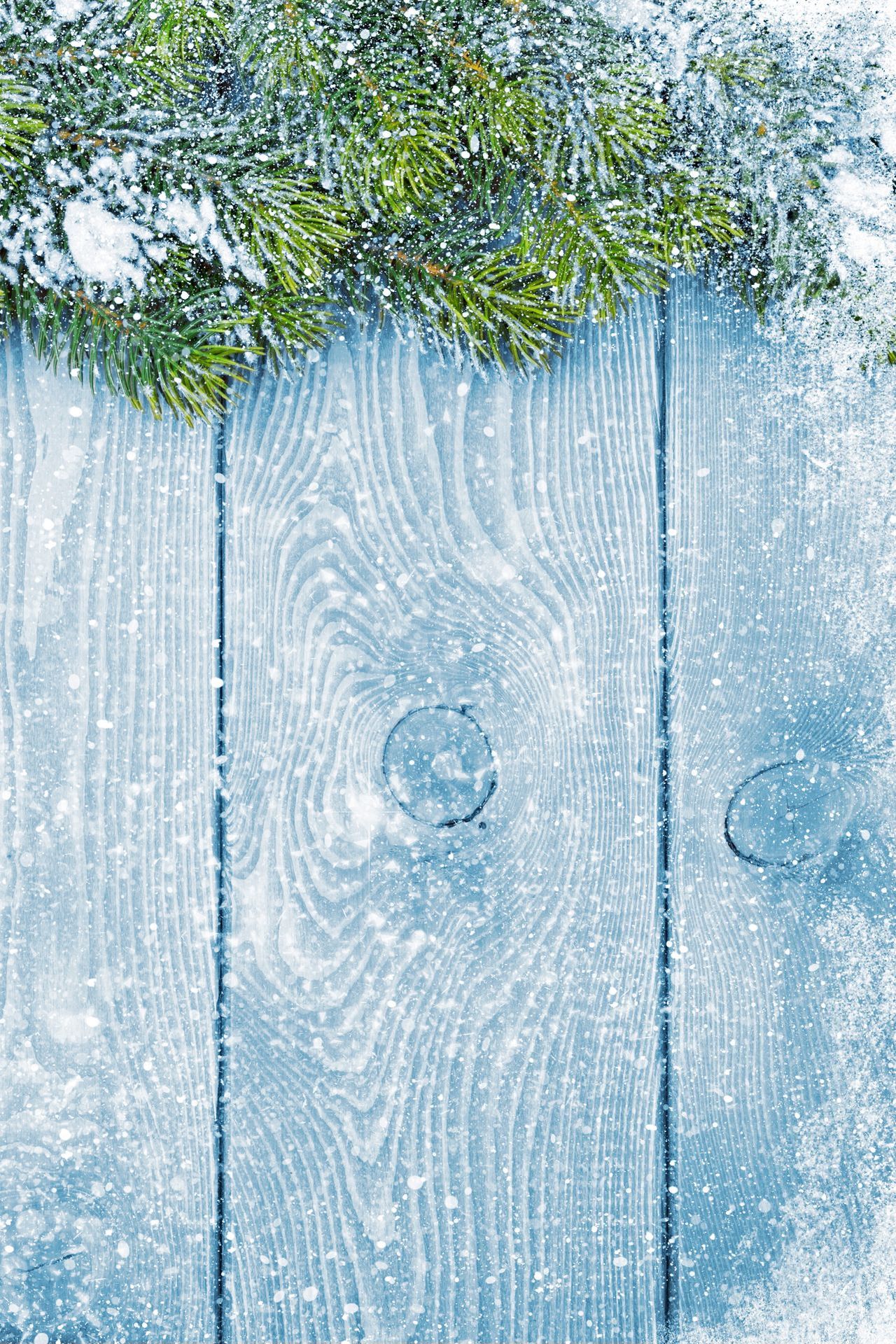 Winter Snow Merry Christmas Blue Wood - Phone Wallpaper Blue Wood - HD Wallpaper 