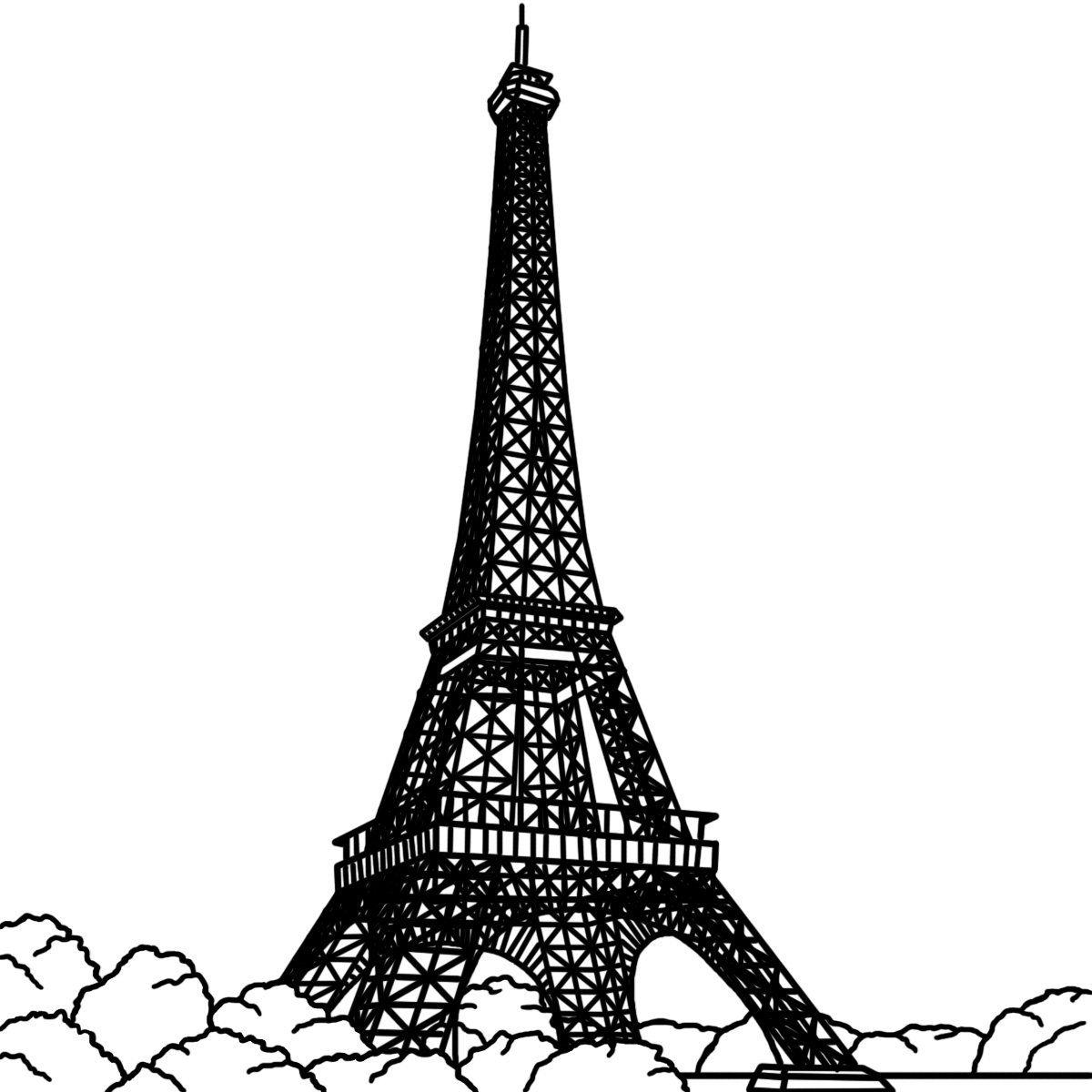 Eiffel Tower Paris Tower Clip Art Dromgfd Top - Eiffel Tower Silhouette Png - HD Wallpaper 