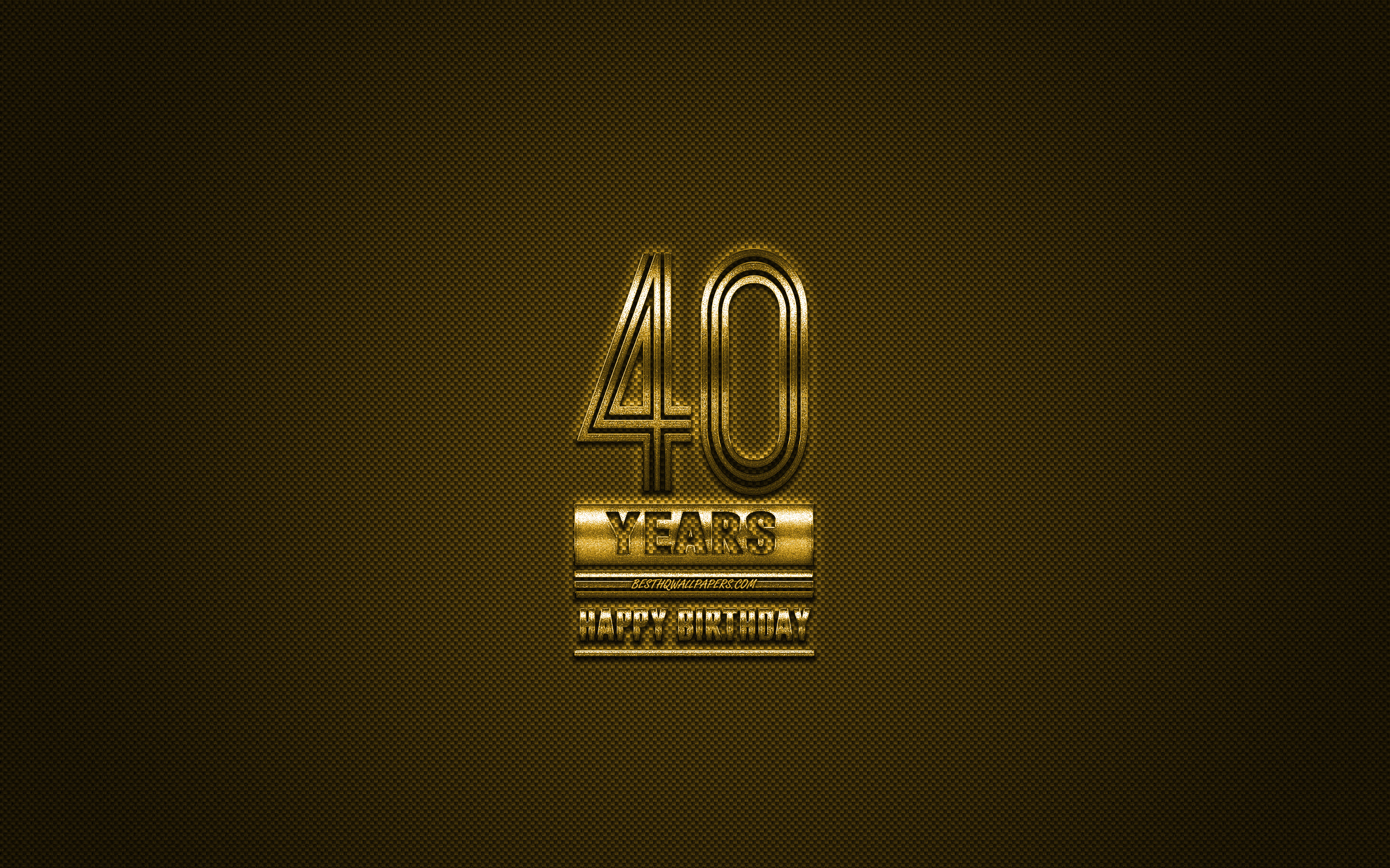 40th Happy Birthday, Golden Letters, Golden Birthday - Happy 16th Birthday Background - HD Wallpaper 