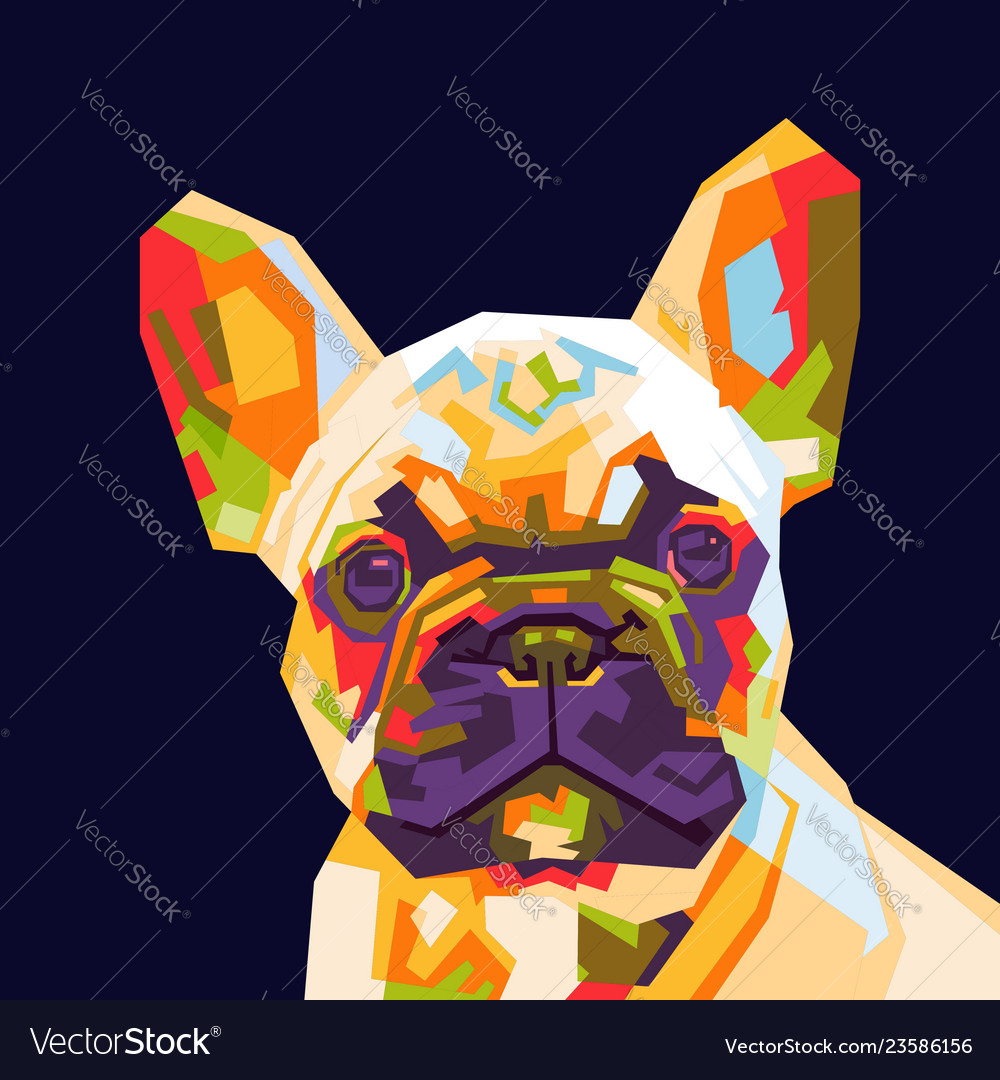 French Bulldog Illustration Art - HD Wallpaper 
