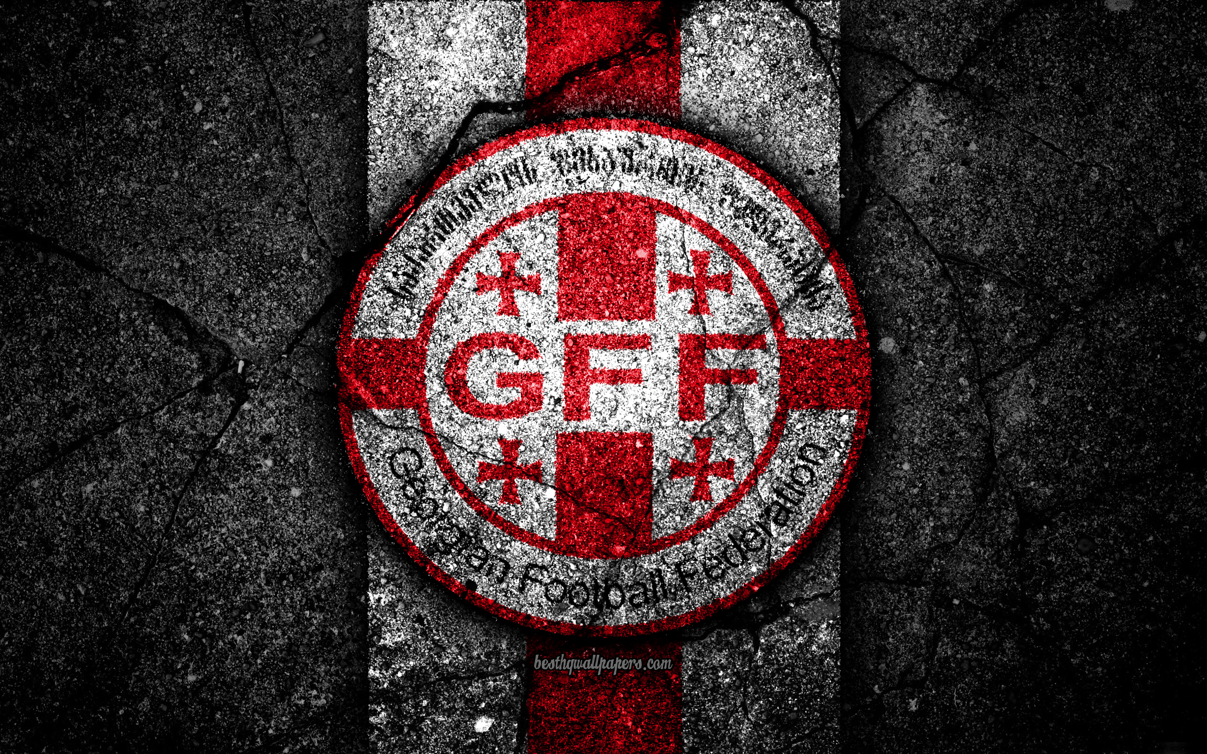Georgian Football Team, 4k, Emblem, Uefa, Europe, Football, - Logo Terengganu Fc - HD Wallpaper 