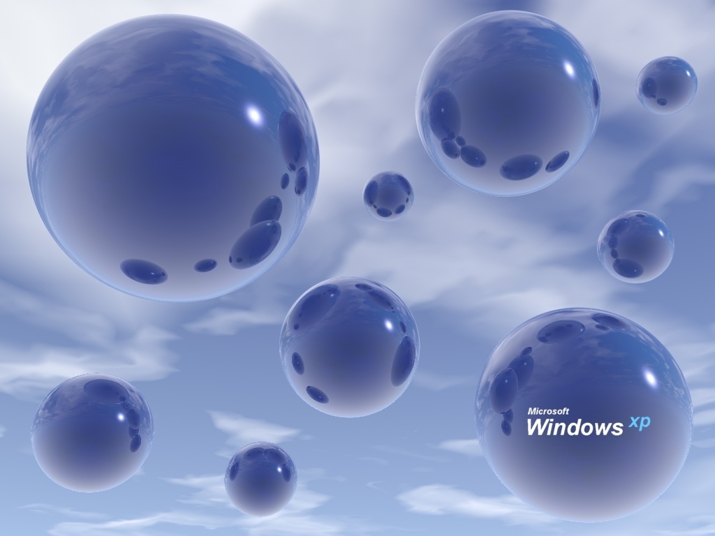 Ms Win Xp Sapphire Spheres Abstract Theme - HD Wallpaper 