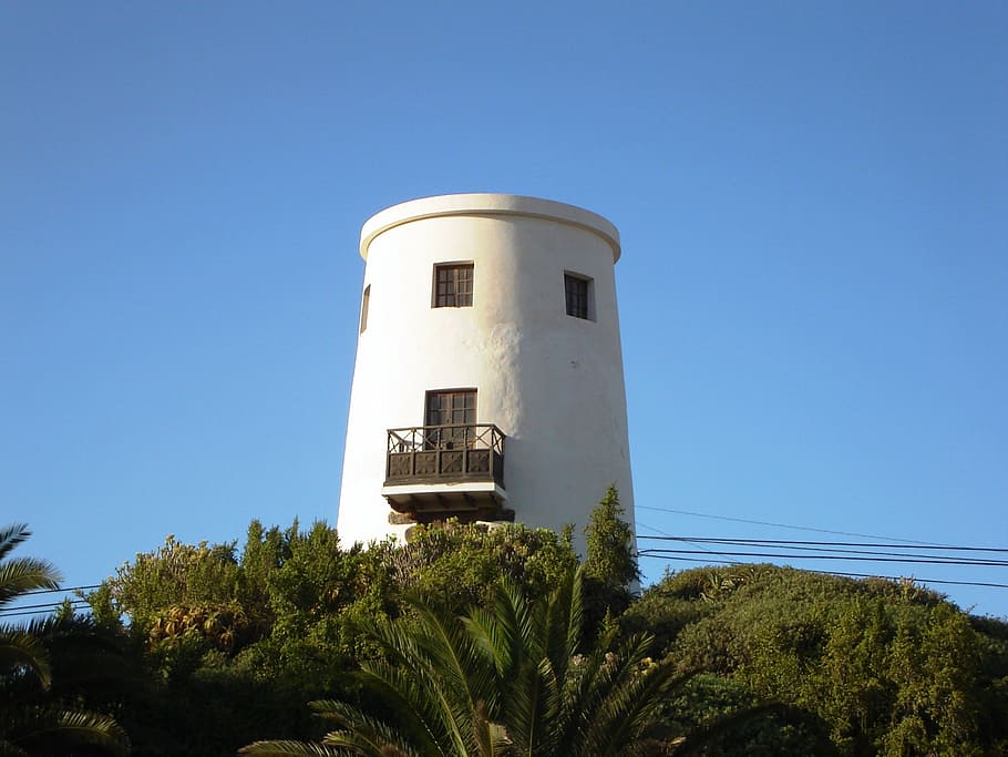 Lighthouse, Lanzarote, Uga, Architecture, Atlantic - Building - HD Wallpaper 