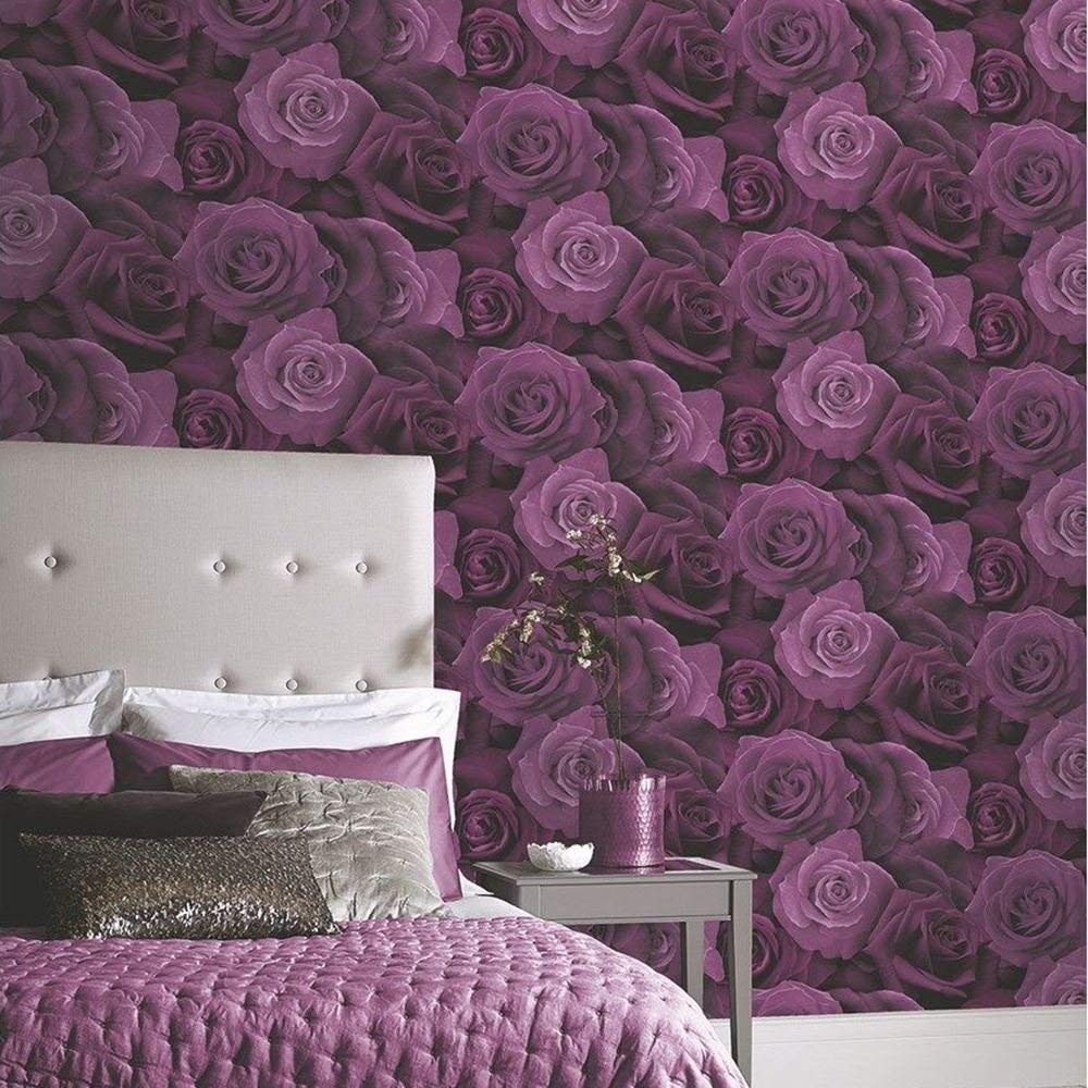 Arthouse Wallpaper Austin Rose Purple - HD Wallpaper 