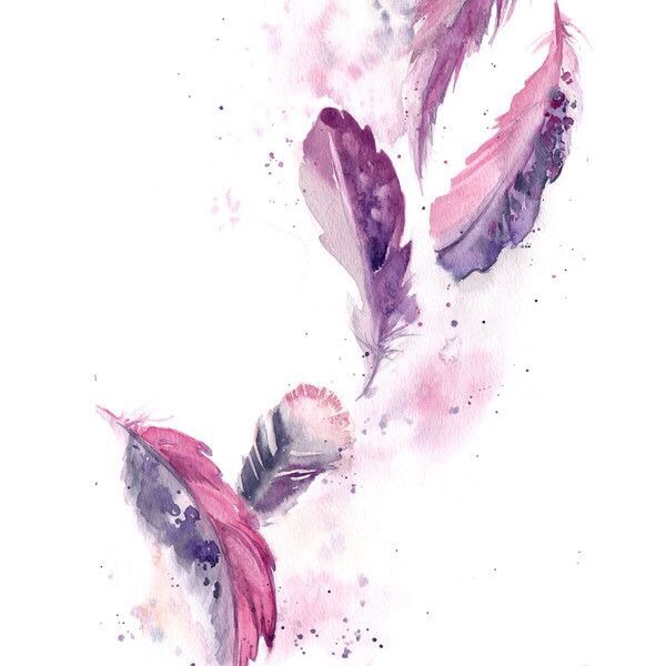 #feather #featherart #featherdesign #bohemian #wallpaper - Feathers Watercolour - HD Wallpaper 