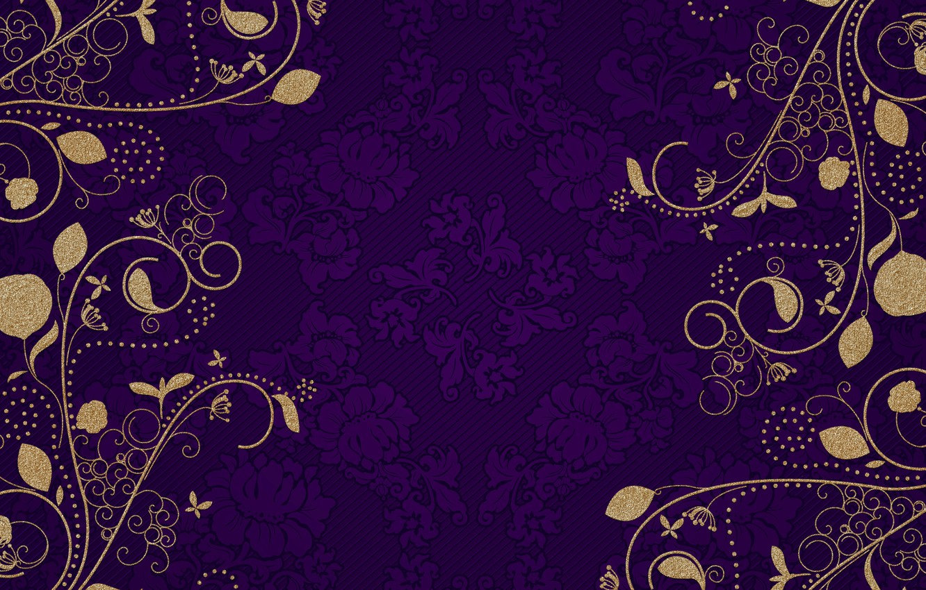 Photo Wallpaper Gold, Pattern, Texture, Purple, Vintage - Paco Rabanne Perfume - HD Wallpaper 