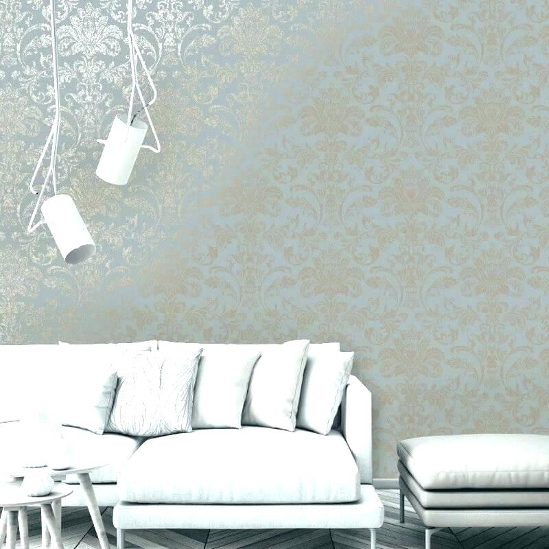 Gray And Gold Wallpaper Decor Damask Grey Rose Metallic - Grey And Rose Gold Living Room - HD Wallpaper 