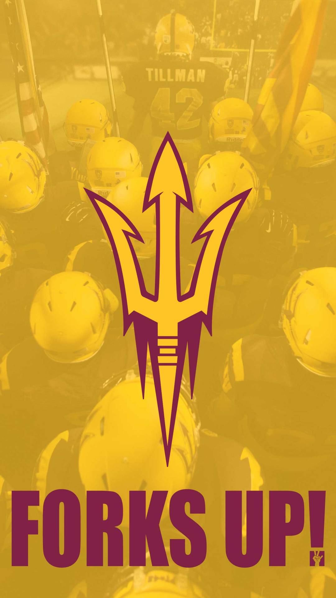 Asu Sun Devils Forks Up - HD Wallpaper 