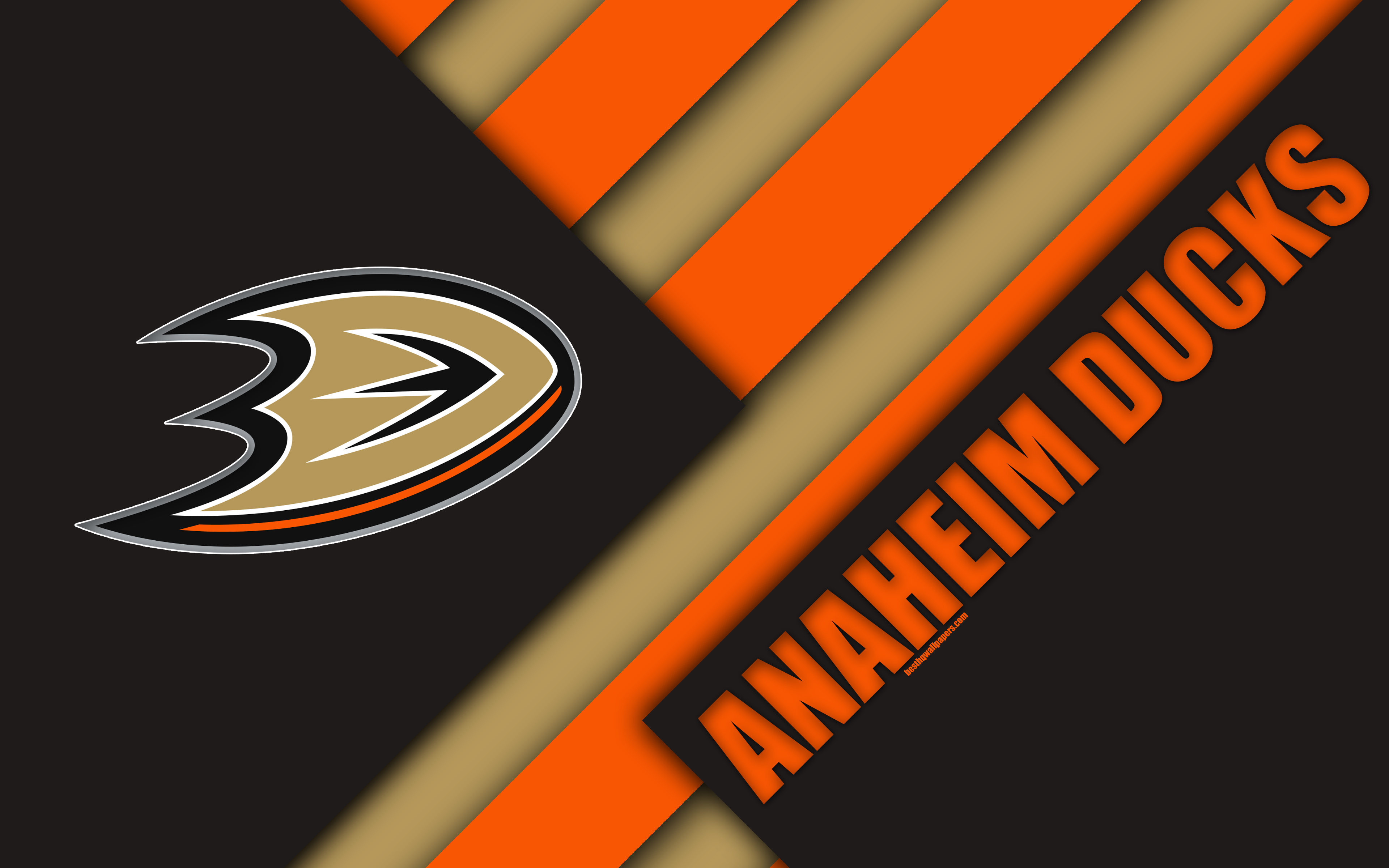 Anaheim Ducks, 4k, Black And White Abstraction, Lines, - Logo Wallpaper Anaheim Ducks - HD Wallpaper 