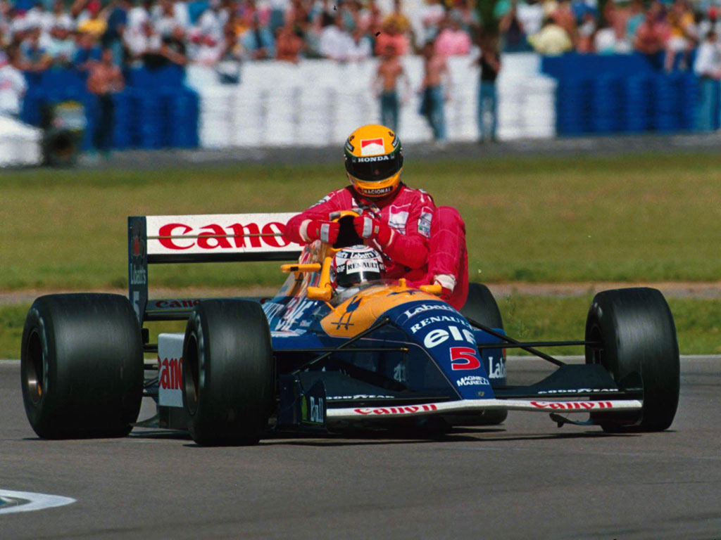 Nigel Mansell And Ayrton Senna - HD Wallpaper 