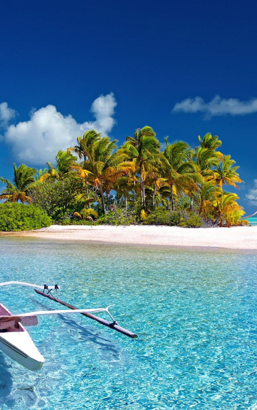 South Sea, Island, Boat, Palm Tree, France, Wallpaper - South France Wallpaper Ipgonw - HD Wallpaper 