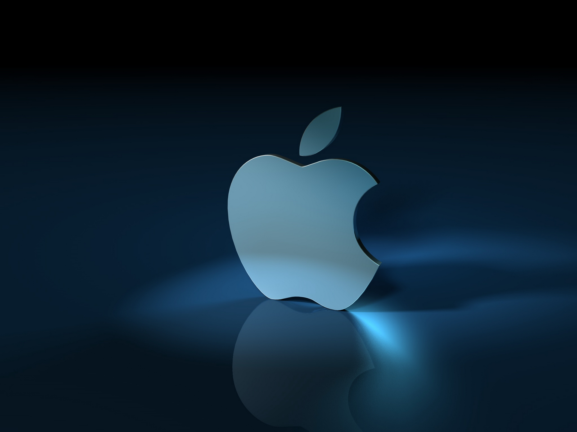 Dark Blue Logo Apple - HD Wallpaper 