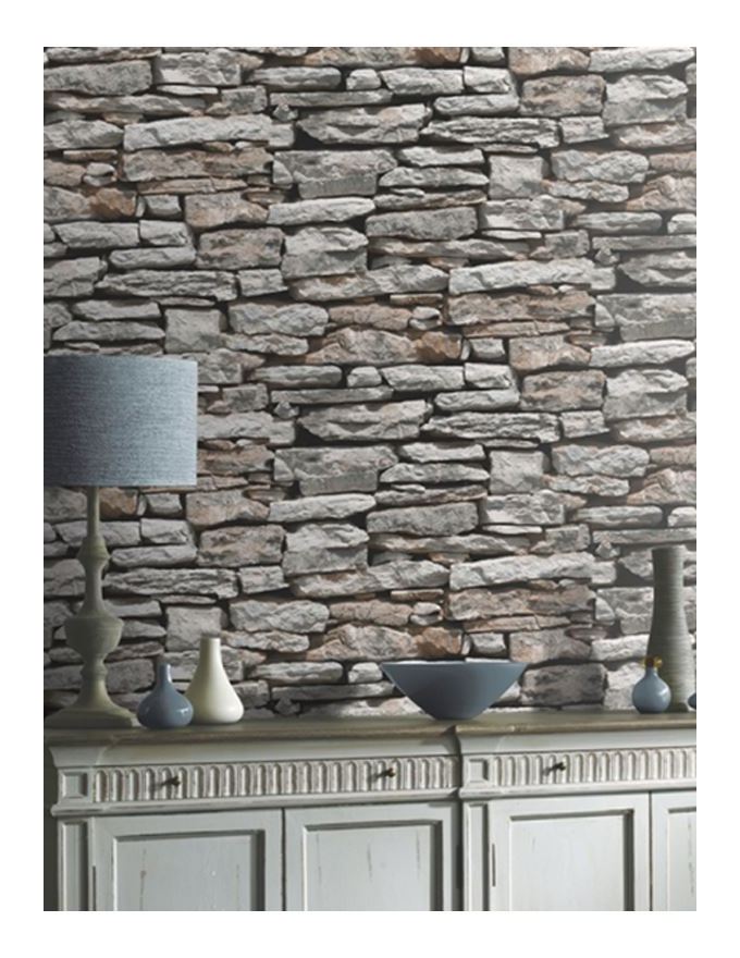 Grey Brick Feature Wall - HD Wallpaper 