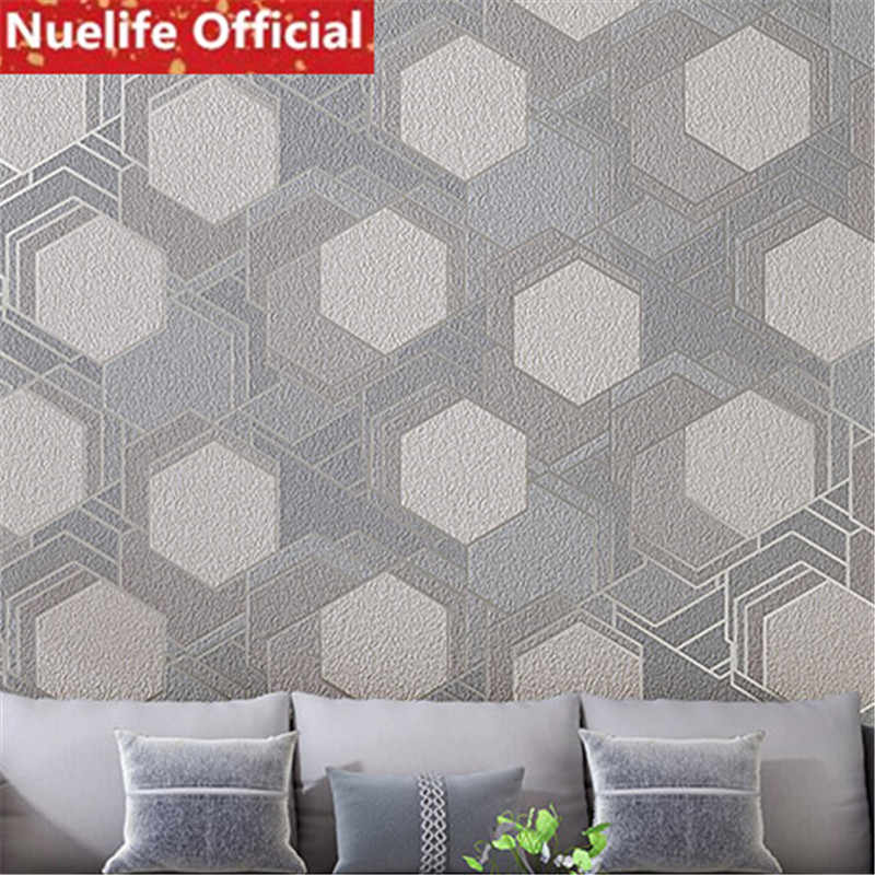 53x10m Faux Suede Geometric Square Non-woven Wallpaper - Wallpaper - HD Wallpaper 
