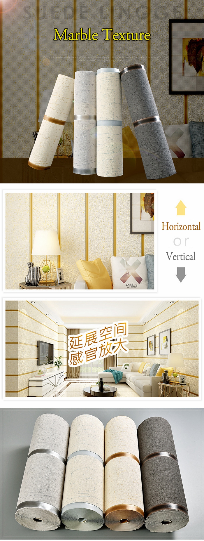 Soundproof 3d Stereoscopic Nonwoven Marble Effect Modern - Interior Design - HD Wallpaper 