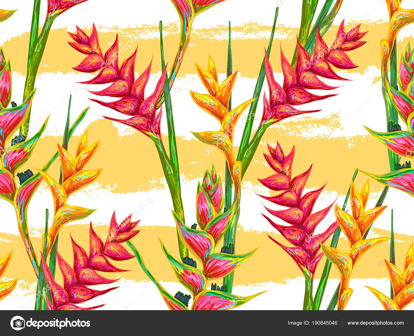 Tropical Flowers Lobster Claw - HD Wallpaper 