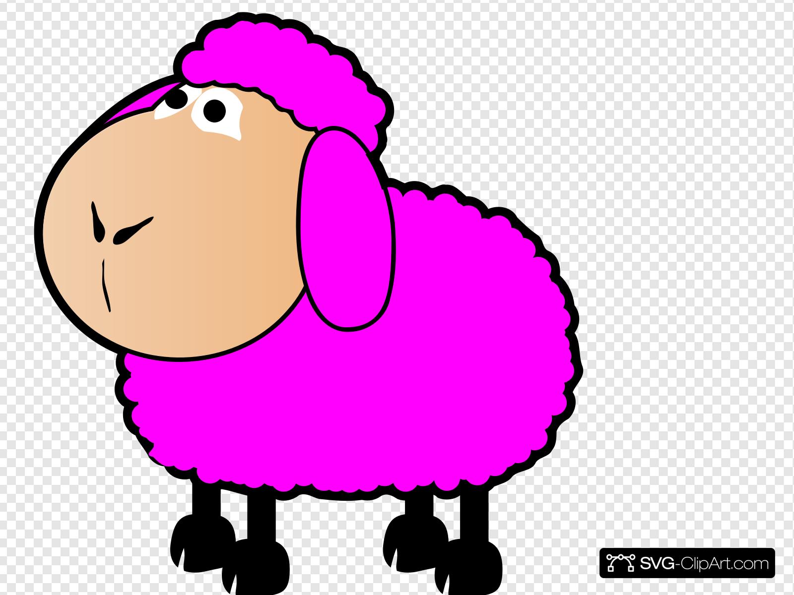 Pink Sheep Clipart - Brown Sheep Clipart - HD Wallpaper 